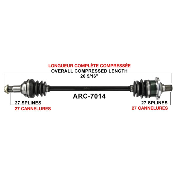 TrakMotive Complete Axle ARCTIC CAT - 216057