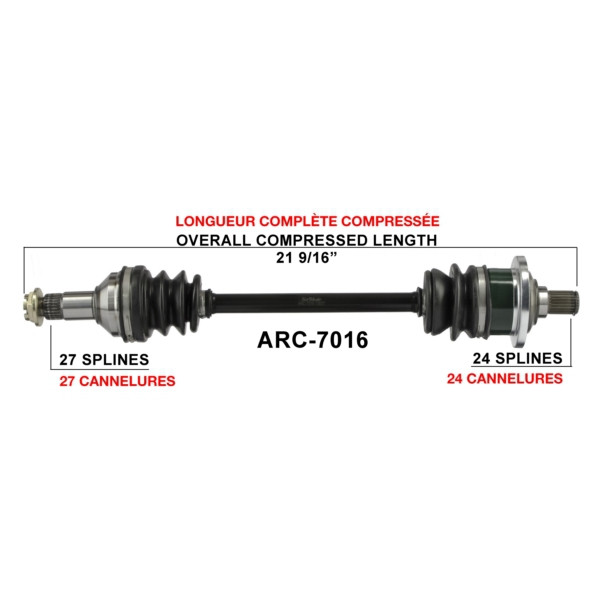TrakMotive Complete Axle Fits Arctic cat - 216058