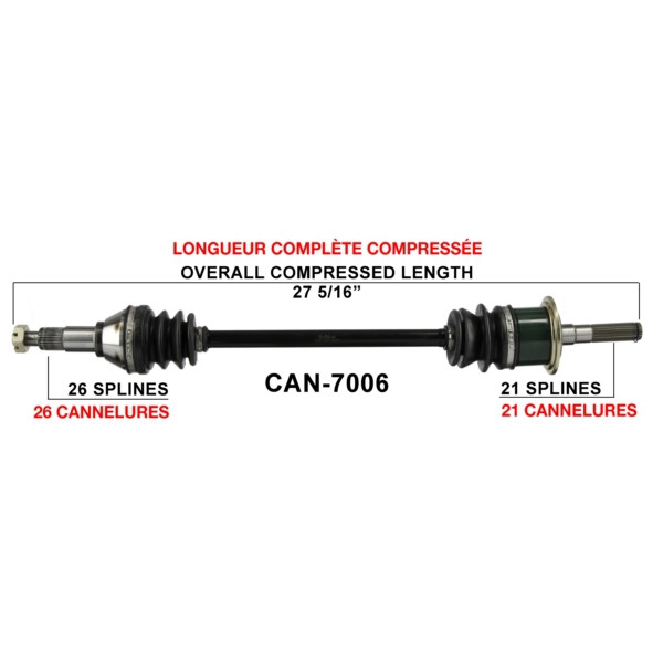 TrakMotive Complete Axle Fits Can-am - 216066