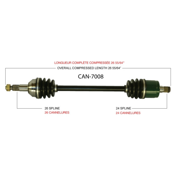 TrakMotive Complete Axle CAN-AM (BRP) - 216068