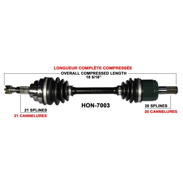 TrakMotive Complete Axle HONDA - 216071
