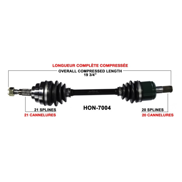 TrakMotive Complete Axle HONDA - 216072