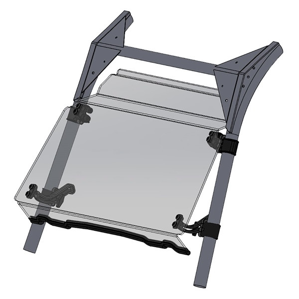 Direction 2 Tilt Windshield - Scratch Resistant Fits Kawasaki - 174220