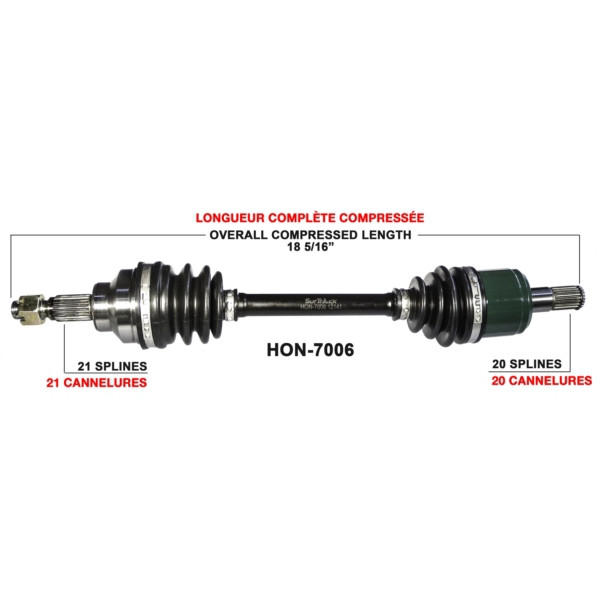 TrakMotive Complete Axle HONDA - 216074