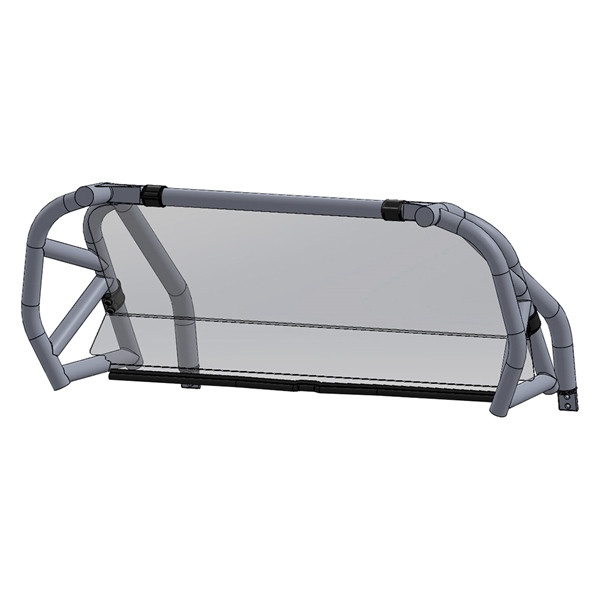 Direction 2 Rear Windshield - Scratch Resistant Fits Polaris - 174222