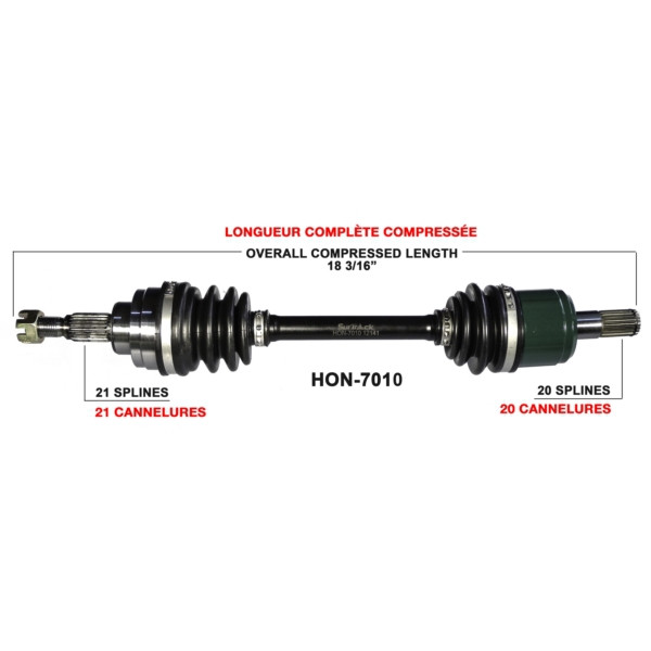 TrakMotive Complete Axle HONDA - 216077