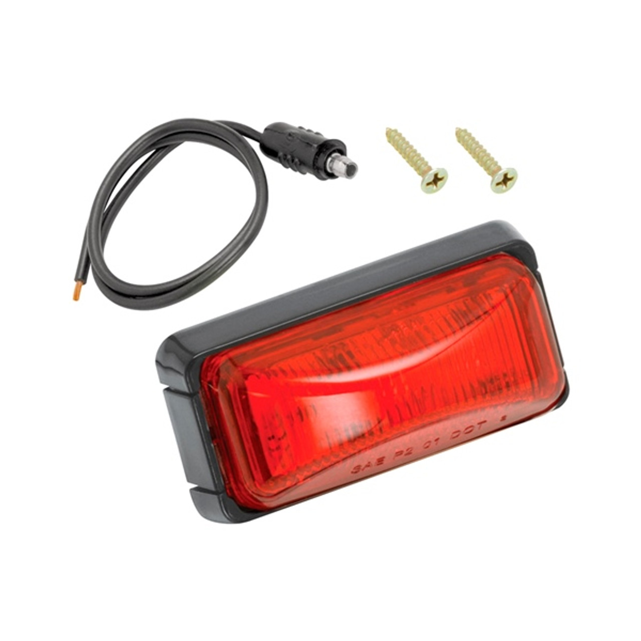 Wesbar Waterproof/Sealed Clearance/Side Marker Lights #37 Series Red, Black - 746107