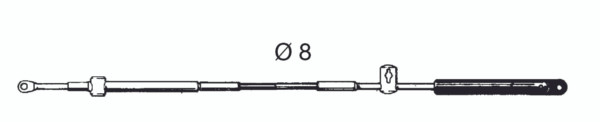Uflex Mercury GenI Control Cable - Mach 5 - 718793