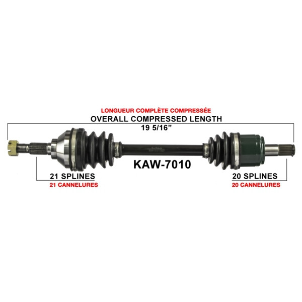 TrakMotive Complete Axle Fits Kawasaki - 216088