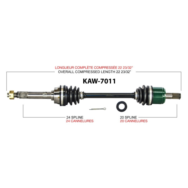 TrakMotive Complete Axle Fits Kawasaki - 216089