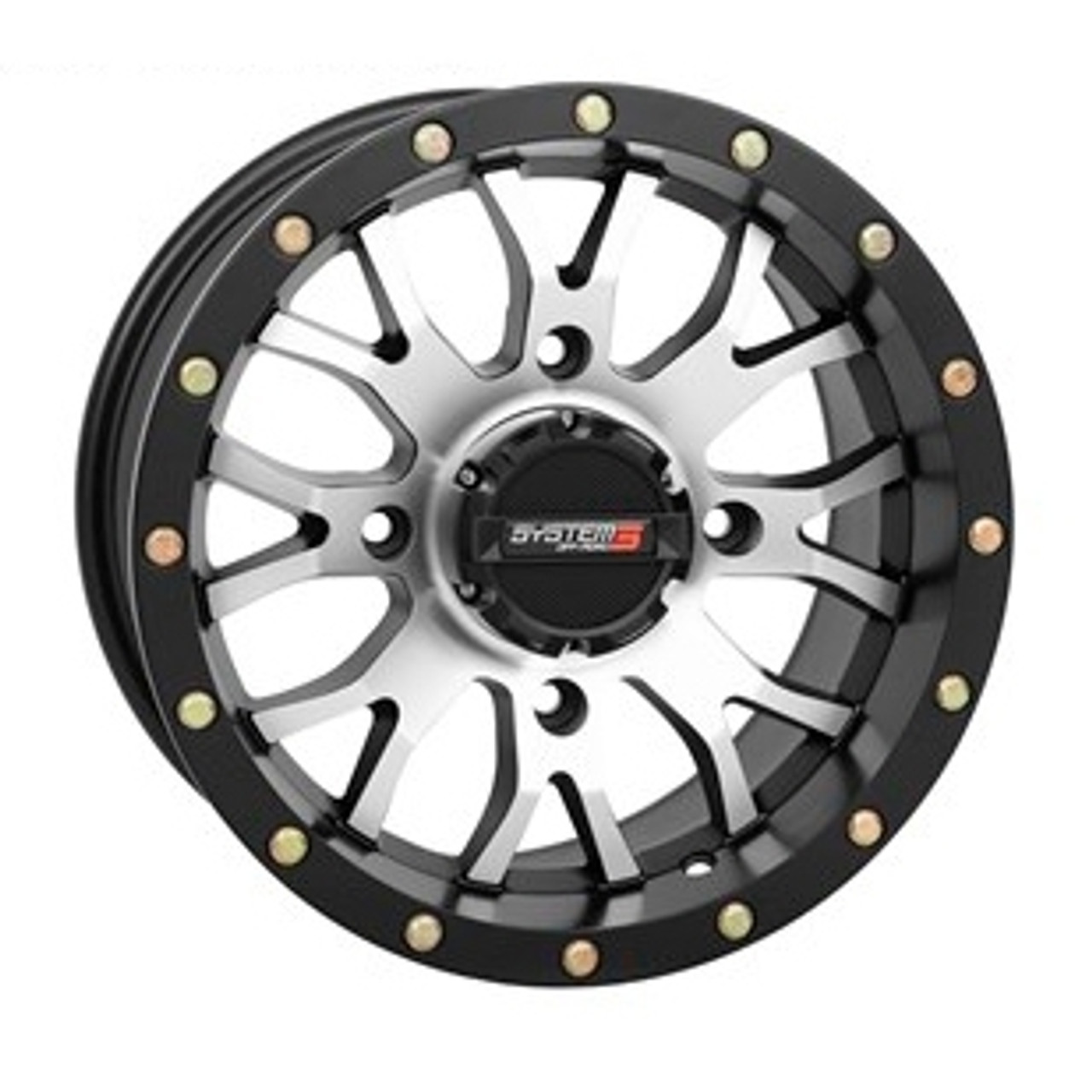 SYSTEM 3 OFF-ROAD ST-3 Simulated Beadlock UTV Wheel 14x7 - 4/110 - 5+2 - 318025