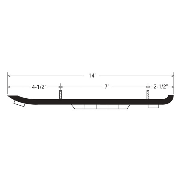 Kimpex Carbide Runner for Plastic Ski POLARIS - 274462
