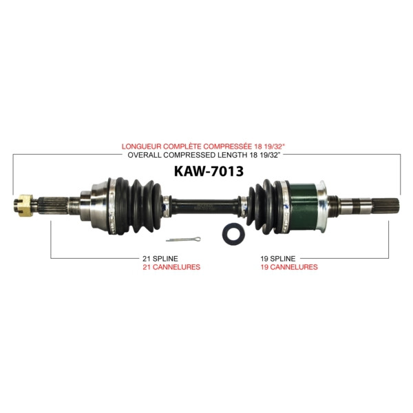 TrakMotive Complete Axle KAWASAKI - 216091