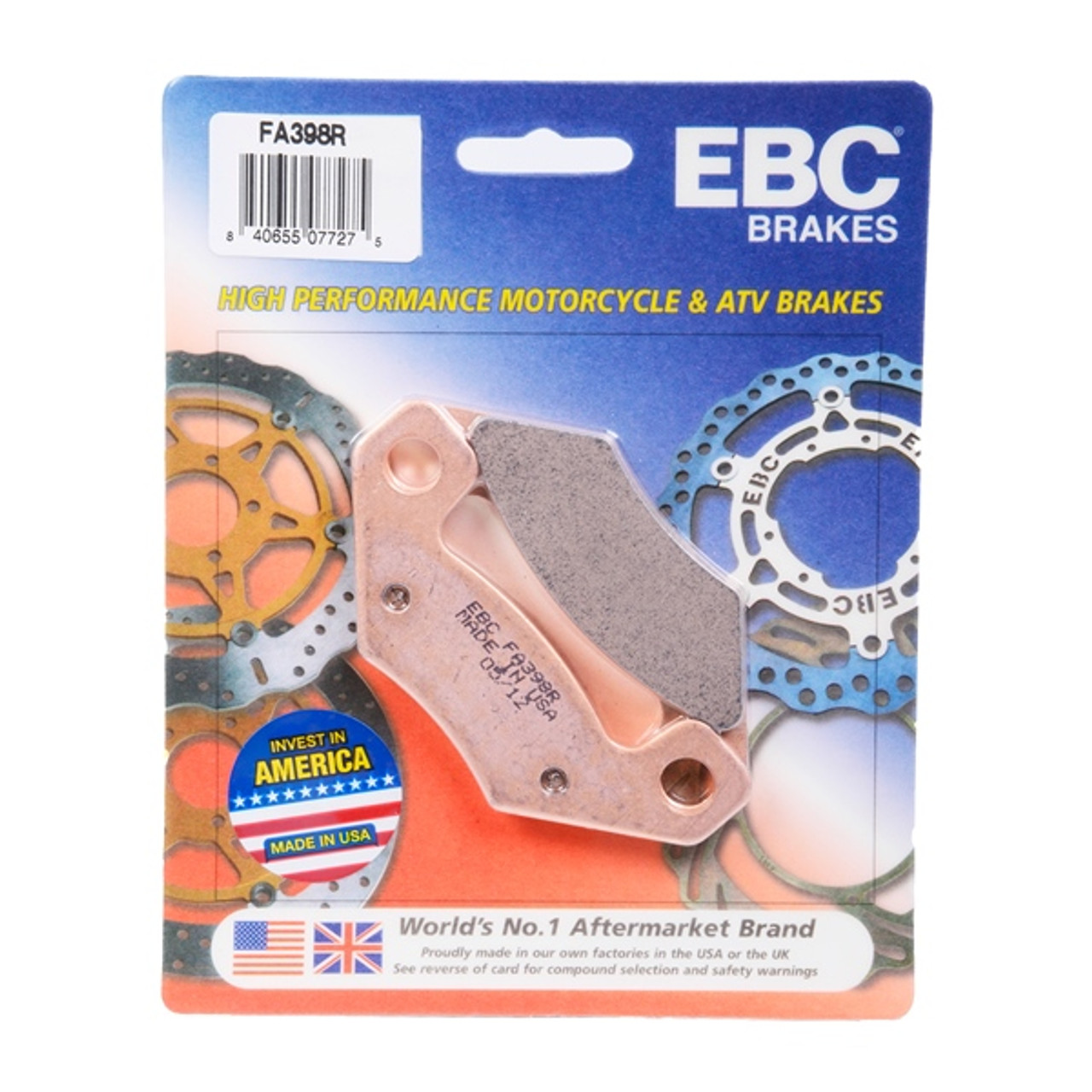 EBC  “R“ Long Life Sintered Brake Pad Long life Sintered Metal - Front/Rear - 077748