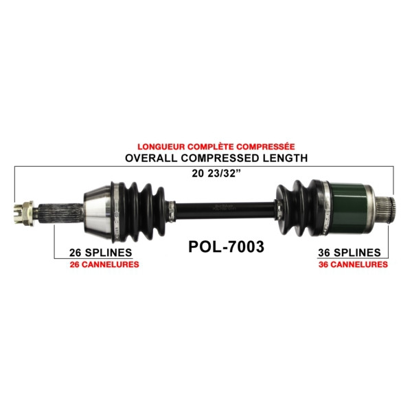 TrakMotive Complete Axle Fits Polaris - 216094