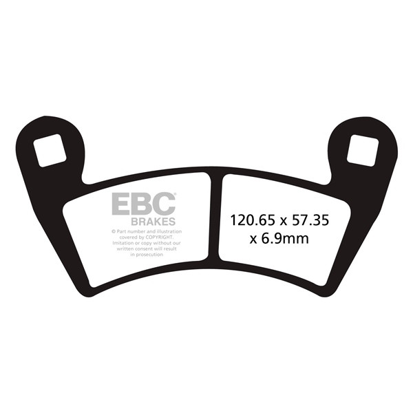 EBC  "X" Carbon Graphite Brake Pad Organic - Left, Right, Front Right, Front left, Rear Right, Rear left, Rear Outer - 077749