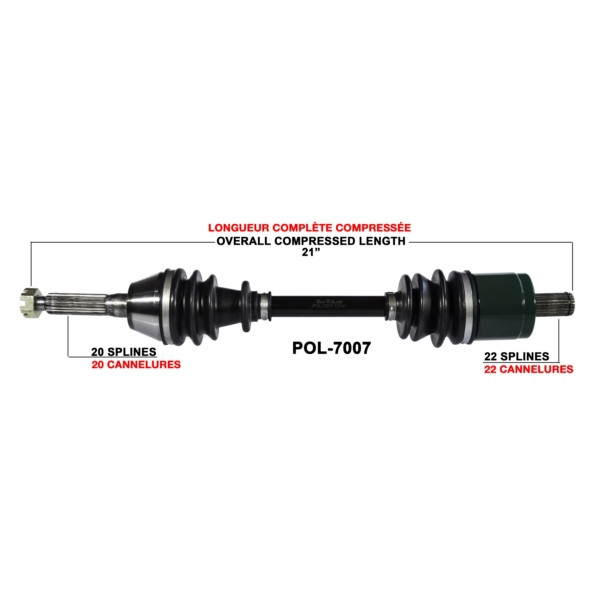 TrakMotive Complete Axle Fits Polaris - 216098