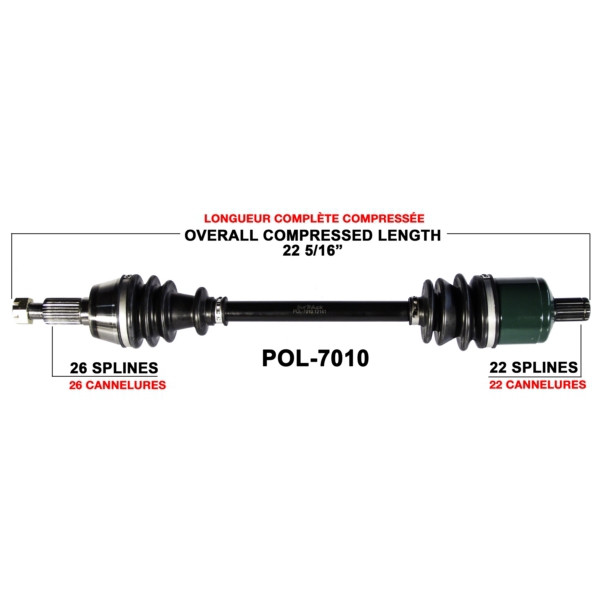 TrakMotive Complete Axle Fits Polaris - 216116
