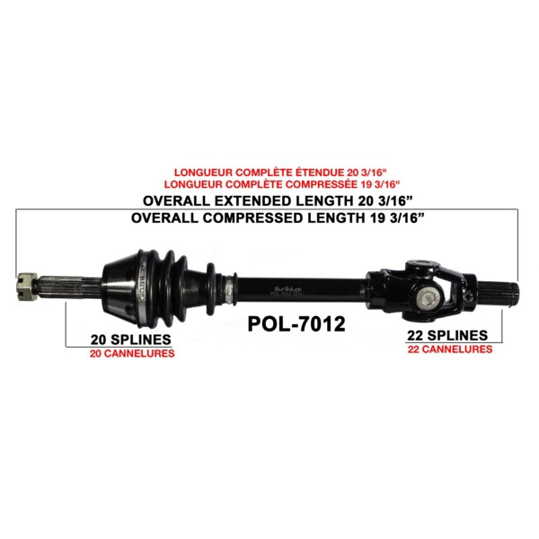 TrakMotive Complete Axle Fits Polaris - 216118