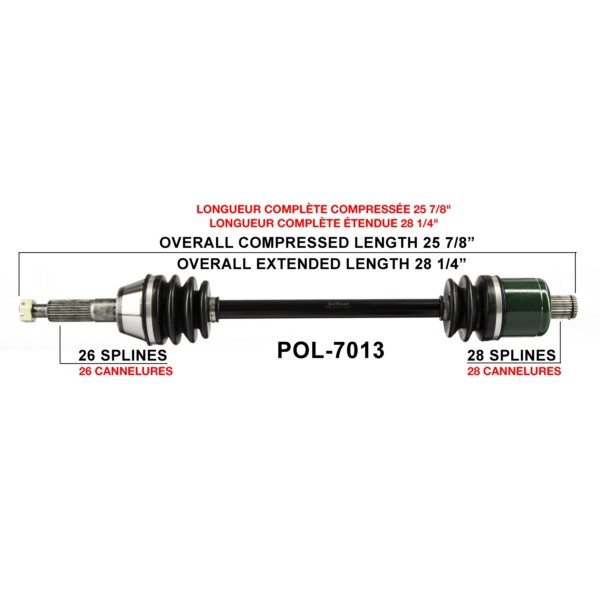 TrakMotive Complete Axle Fits Polaris - 216119