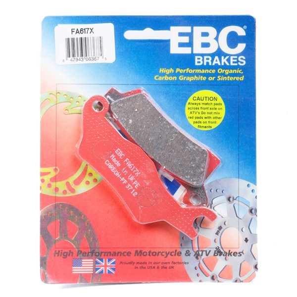 EBC  "X" Carbon Graphite Brake Pad Organic - Right, Front Right, Rear Right, Rear Outer - 077762