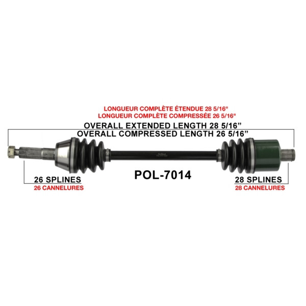 TrakMotive Complete Axle POLARIS - 216120