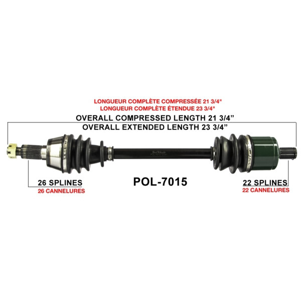 TrakMotive Complete Axle POLARIS - 216121