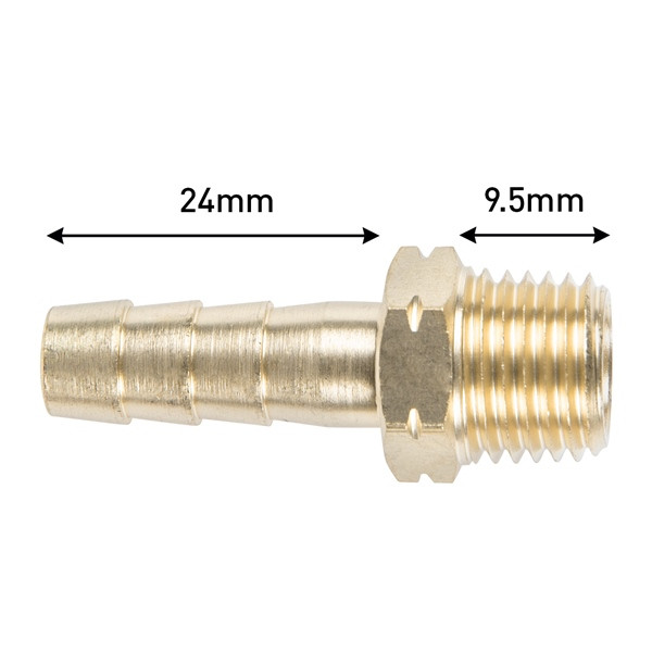 Kimpex Brass Fuel Line Hose Barb - 745308