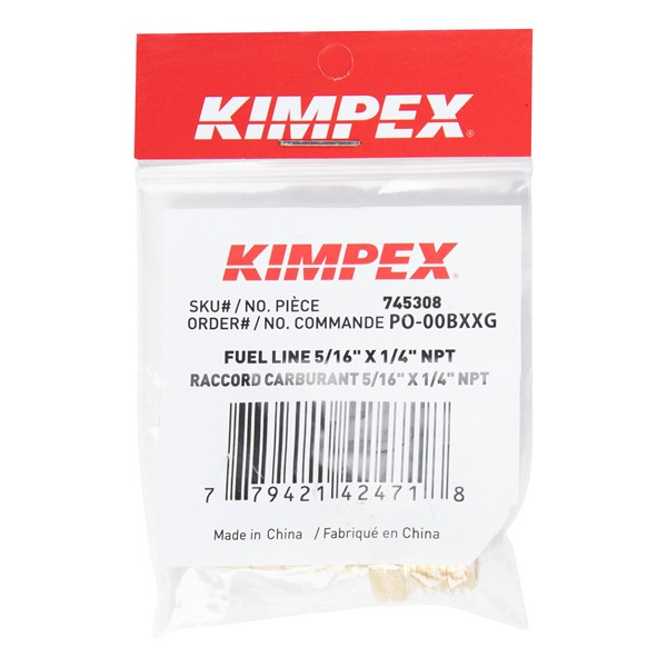 Kimpex Brass Fuel Line Hose Barb - 745308