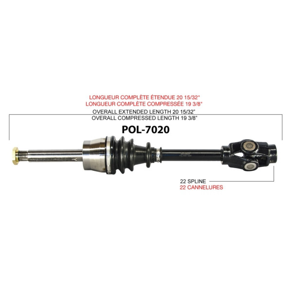 TrakMotive Complete Axle Fits Polaris - 216126