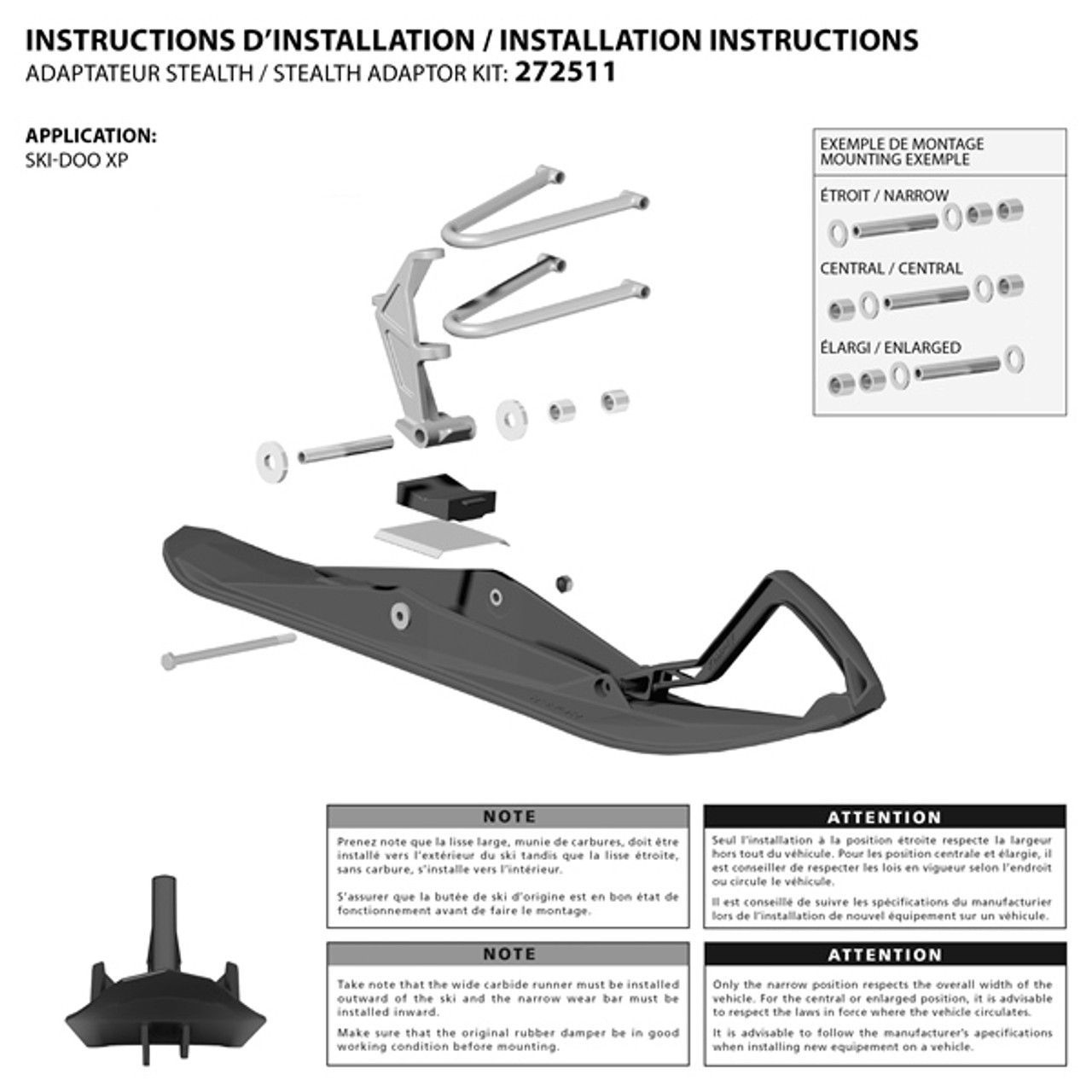 Kimpex Stealth Ski Adaptor - 272511