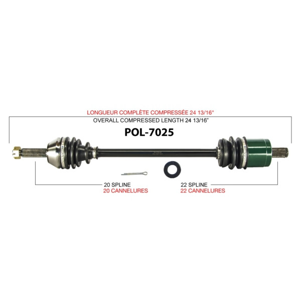 TrakMotive Complete Axle Fits Polaris - 216131