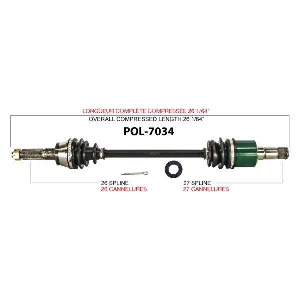 TrakMotive Complete Axle Fits Polaris - 216138