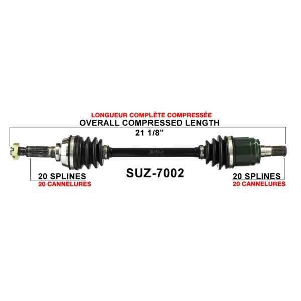 TrakMotive Complete Axle SUZUKI - 216142