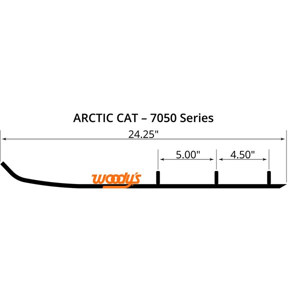 WOODYS Extender Trail III Carbide Runner Fits Arctic cat - 463050