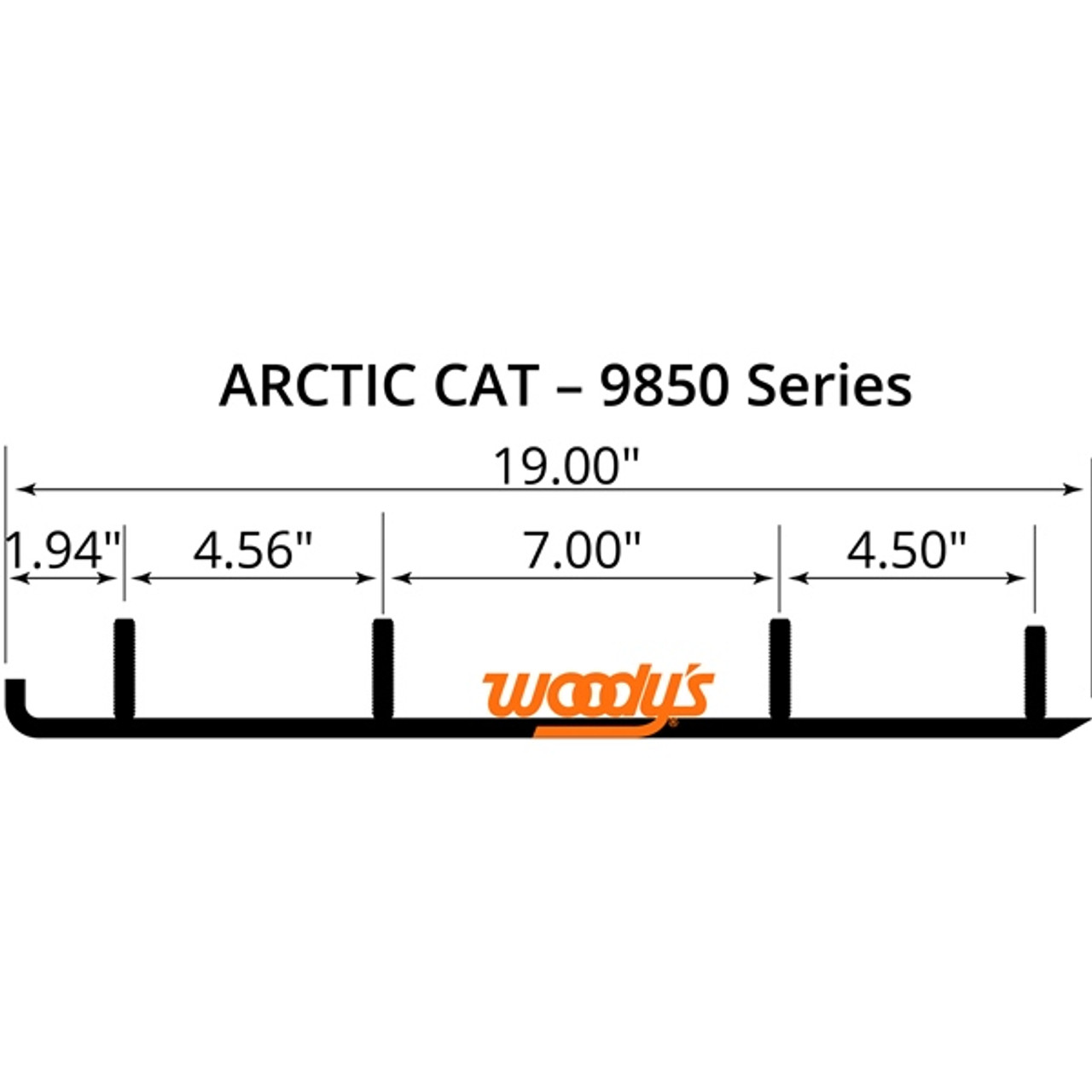 WOODYS Carbide Runner Fits Arctic cat - 463052