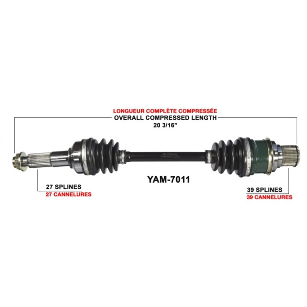 TrakMotive Complete Axle Fits Yamaha - 216156