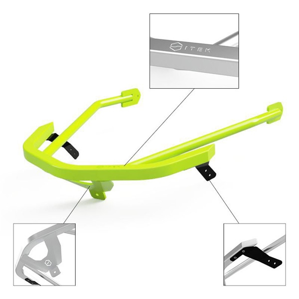 ITEK Polaris Front Bumper Front - Aluminum - Fits Polaris - 335380
