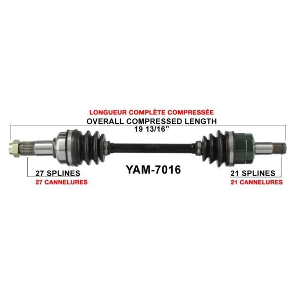 TrakMotive Complete Axle YAMAHA - 216161