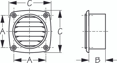 Sea Dog Hose Vent Injection Molded (ABS) - 700606