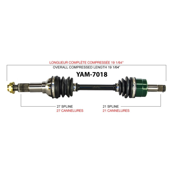TrakMotive Complete Axle YAMAHA - 216163