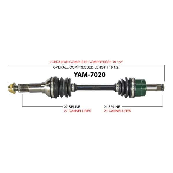TrakMotive Complete Axle Fits Yamaha - 216165