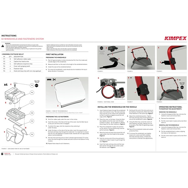 Kimpex X2 Series full winsdhield and clamp system - GP ARCTIC CAT - 274081