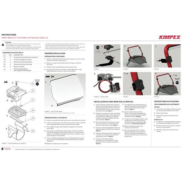 Kimpex X2 Series full winsdhield and clamp system - GP Fits Polaris - 274083