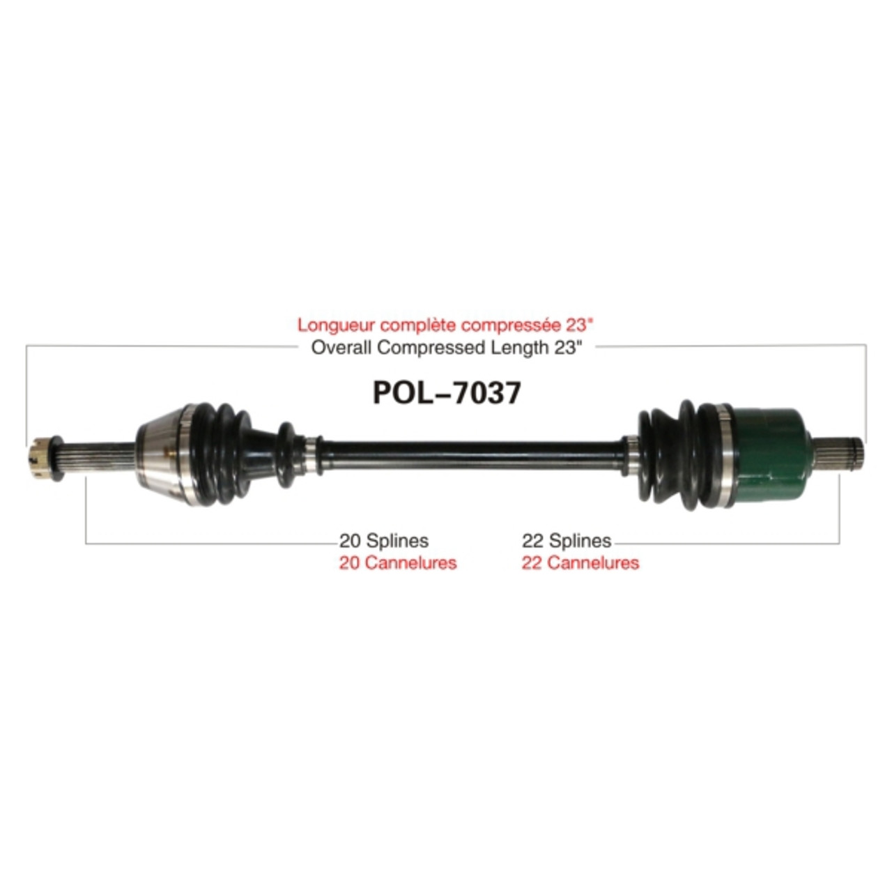 TrakMotive Complete Axle Fits Polaris - 216244