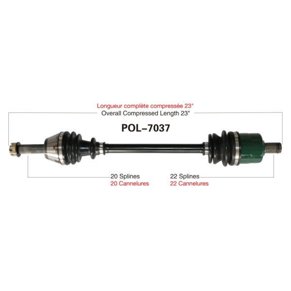 TrakMotive Complete Axle Fits Polaris - 216244