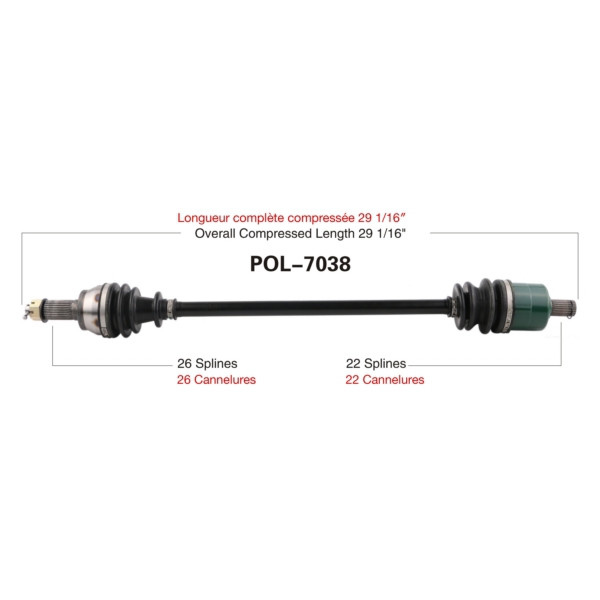 TrakMotive Complete Axle POLARIS - 216245