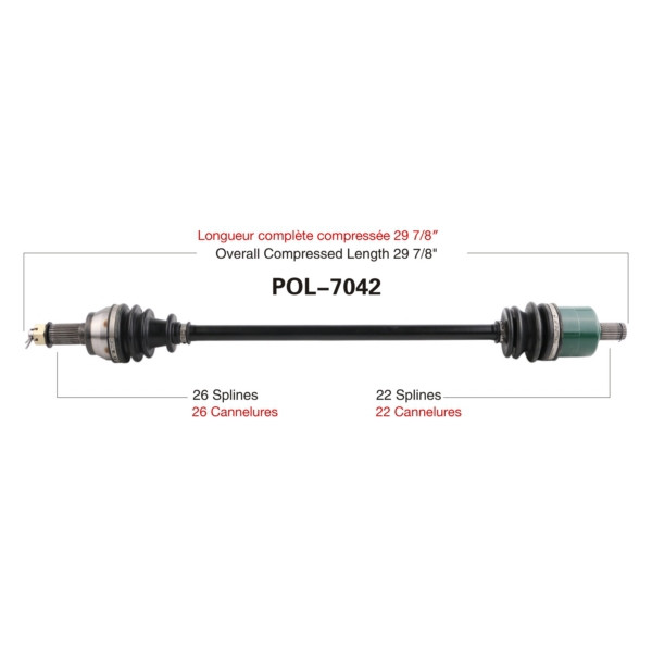 TrakMotive Complete Axle Fits Polaris - 216249