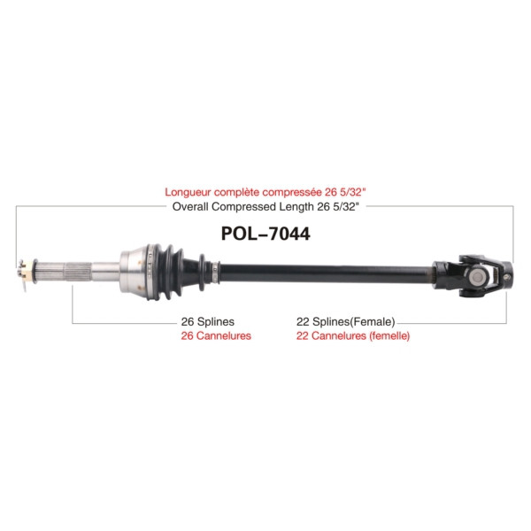 TrakMotive Complete Axle POLARIS - 216251
