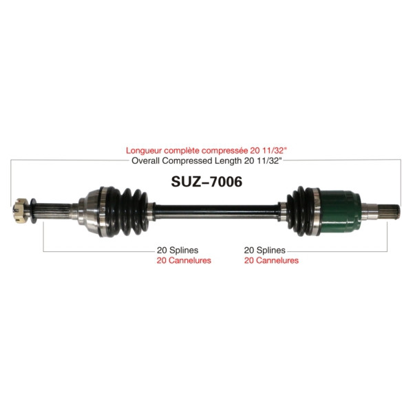 TrakMotive Complete Axle Fits Suzuki - 216253